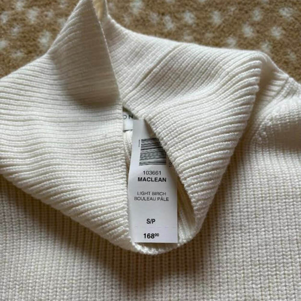 Aritzia Light Birch Ribbed Knit Dress